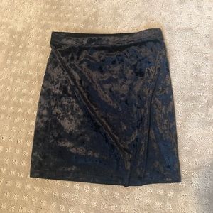 Forever 21 Velvet Black Mini Skirt
